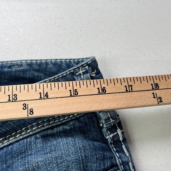 Silver Suki Jeans Womens 32 Raw Hem Blue Stretch Denim * - Picture 9 of 11